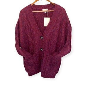 See U Soon NWT oversized wool blend button up grandpa cardigan SIZE MEDIUM